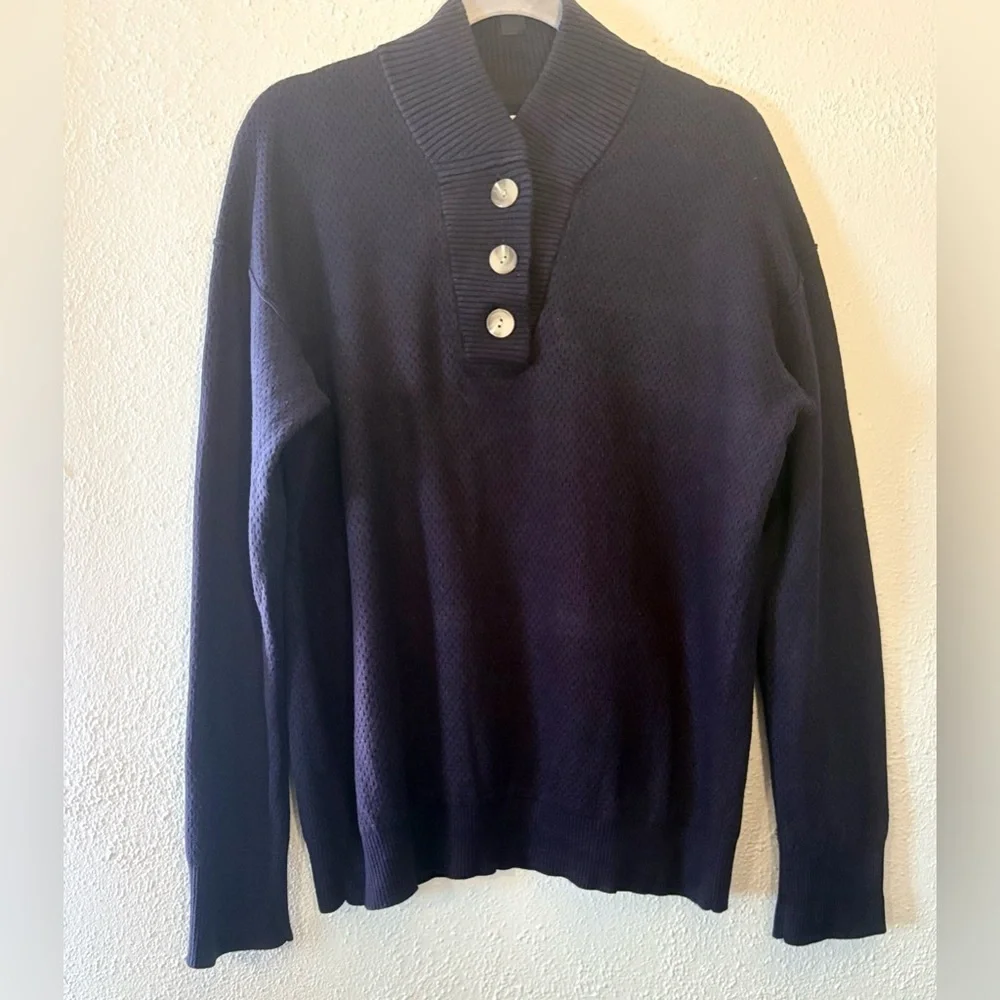 Tommy John Sweater Jogger Lounge Henley Preppy Navy Size XL - Picture 1 of 5